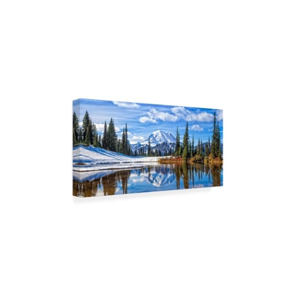 Michael Broom 'Mt. Rainier Vista' Canvas Art,12x24